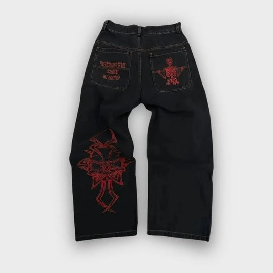 Amalfi Embroidered Baggy Jeans