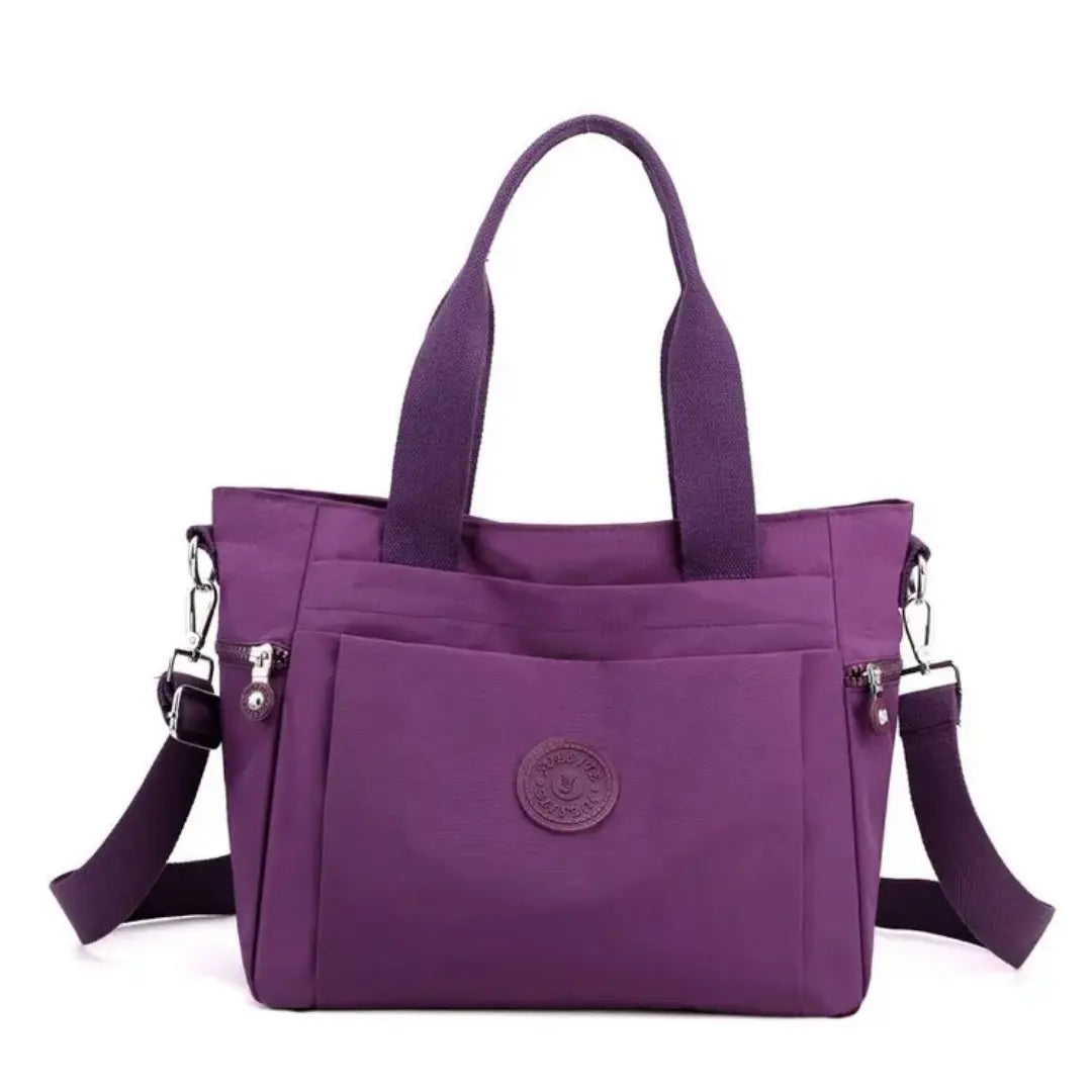 Nyvera – Nylon Tote Bag Lightweight Shoulder Handbag with Multiple Pockets