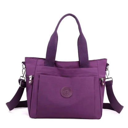 Nyvera – Nylon Tote Bag Lightweight Shoulder Handbag with Multiple Pockets