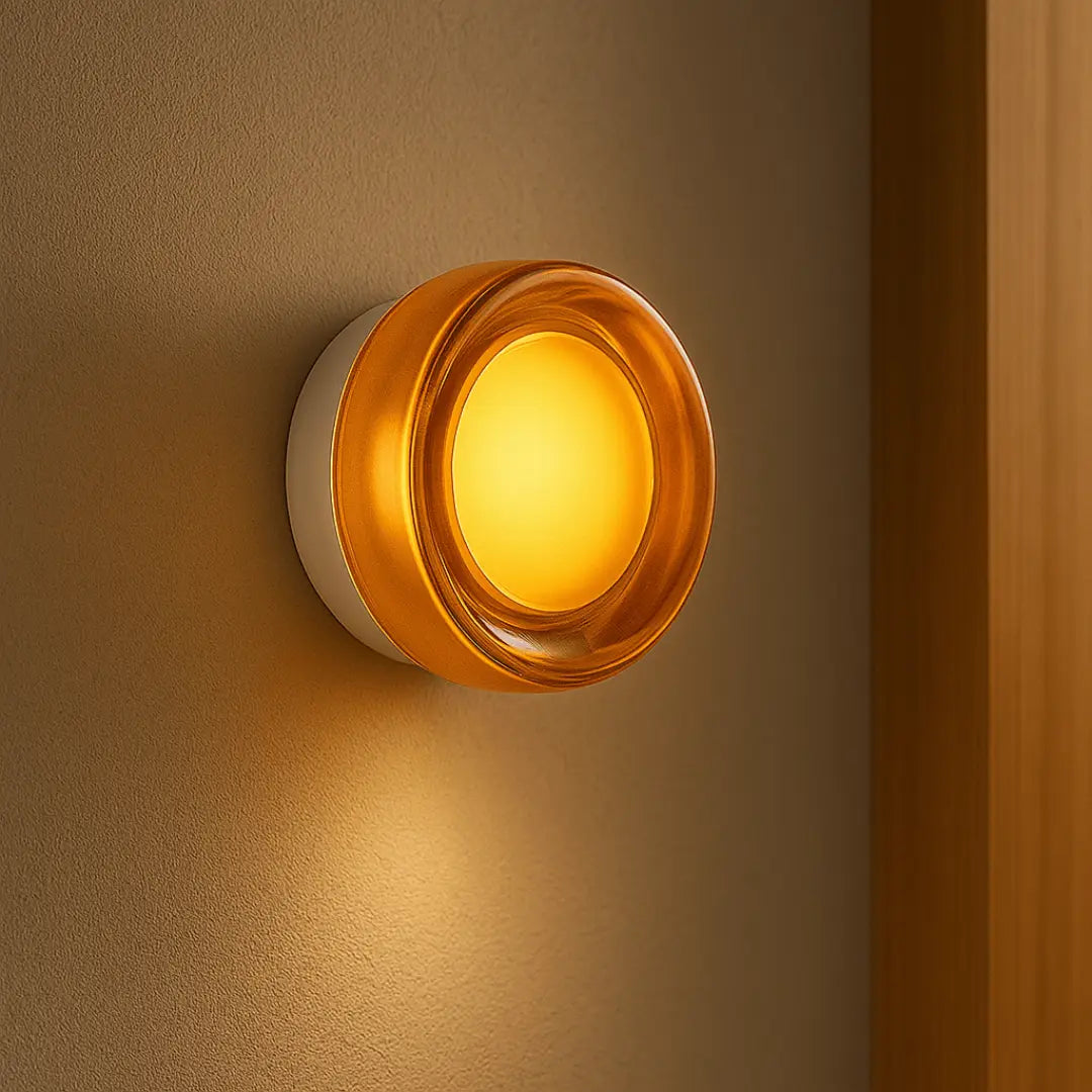 LumaGlow - Modern Glass Shade LED Wall Lamp