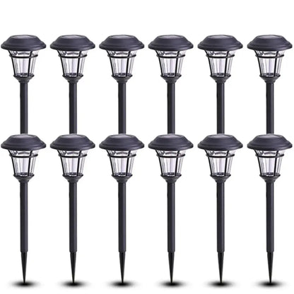 Solar Lights for Gardens - Set of 6/12 Solar Stake Lights for Pathways and Outdoor Decor