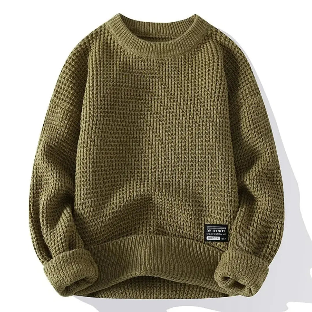 Hudson Waffle Crewneck Sweater
