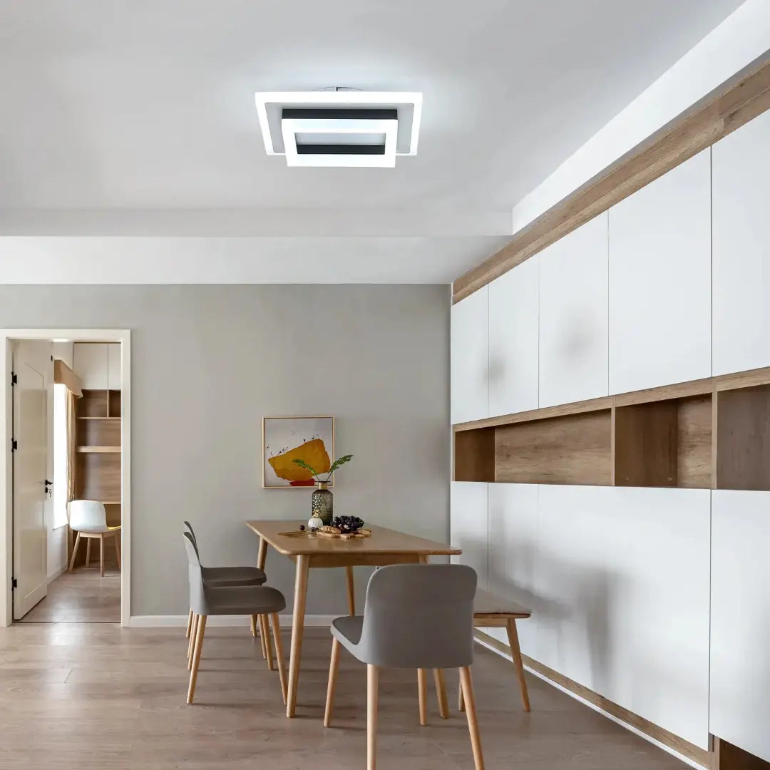 Modern Recessed Ceiling Lighting - Square LED Flush Mount Lamp