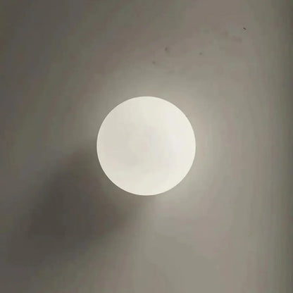 Aditya Circular Wall Light - Sleek Milk Glass Elegance for Modern Interiors