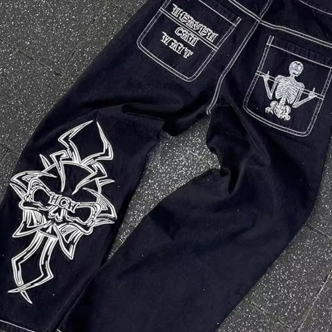 Amalfi Embroidered Baggy Jeans