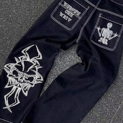 Amalfi Embroidered Baggy Jeans