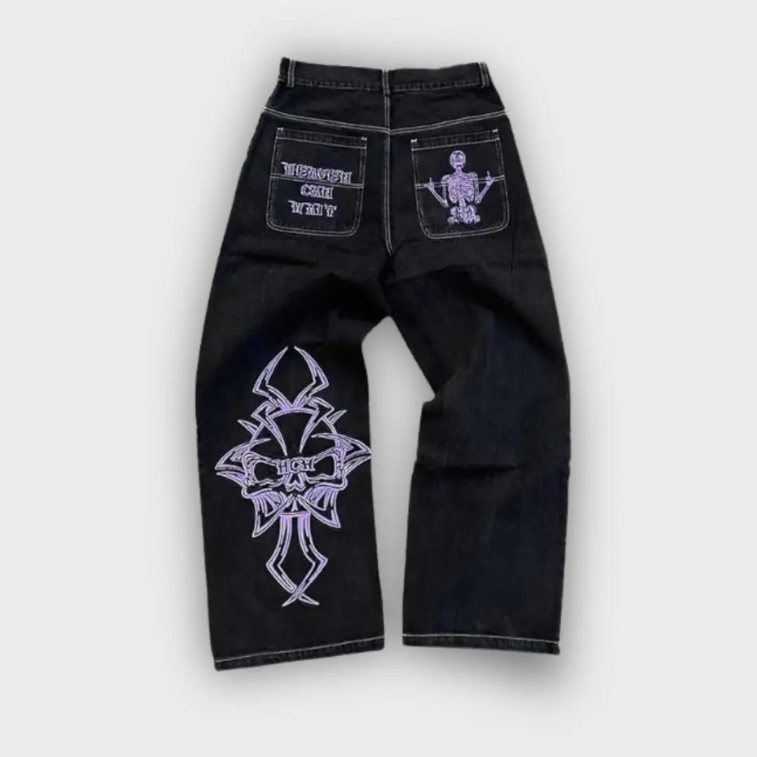 Amalfi Embroidered Baggy Jeans