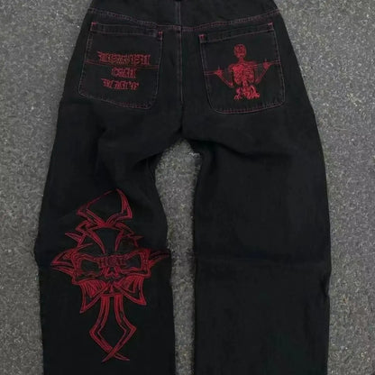 Amalfi Embroidered Baggy Jeans