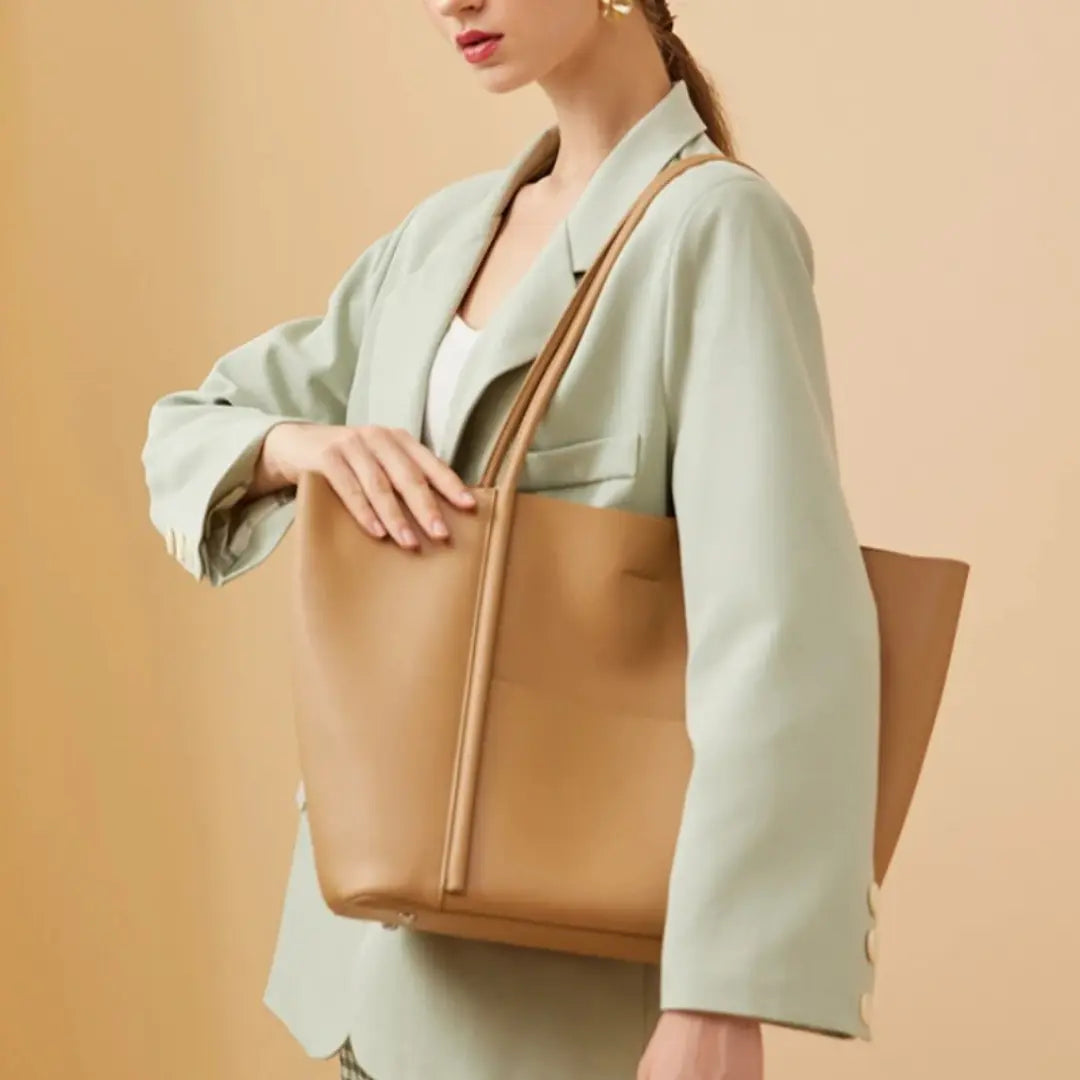 Genuine Leather Tote Bag for Women - Luxury Shoulder Bag