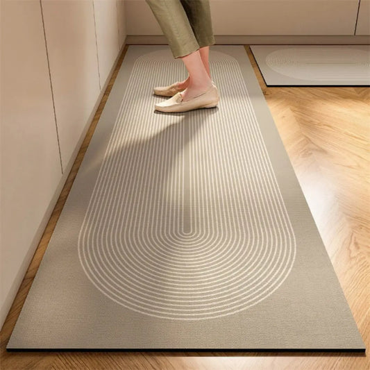 Arvini Anti-Fatigue Kitchen Rug - Absorbent Fiber Mat with Non-Slip Rubber Backing