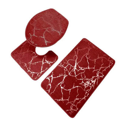 3Pcs Toilet Carpet Set – Quick Dry Bathroom Rugs
