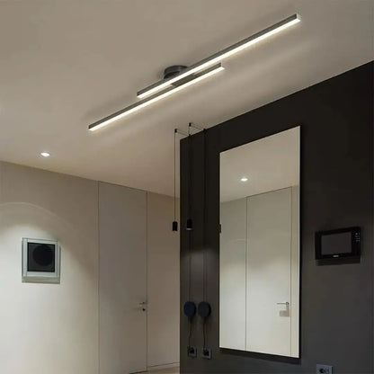 LED Ceiling Light - Modern Black Linear Ceiling Light
