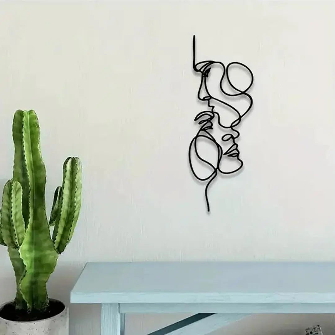 Character Silhouette Wall Hanging Art - Laser Carved Iron Decor