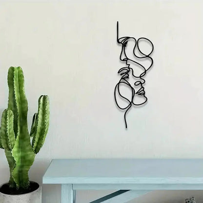 Character Silhouette Wall Hanging Art - Laser Carved Iron Decor