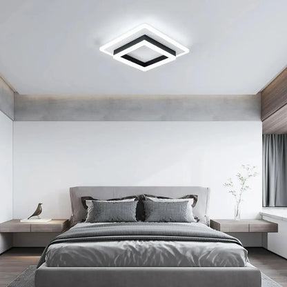 Modern Recessed Ceiling Lighting - Square LED Flush Mount Lamp