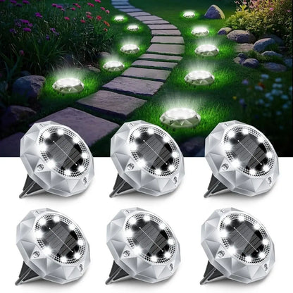 Solaro Diamond Path Lights - IP65 Waterproof LED Ground Lights for Garden and Landscape