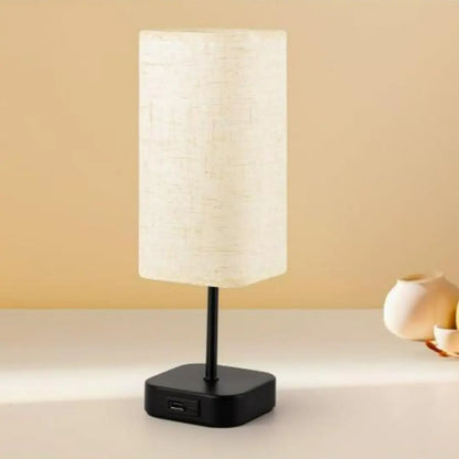 Bedside Table Lamp - 3-Way Dimmer with Touch Control and Dual USB Charging