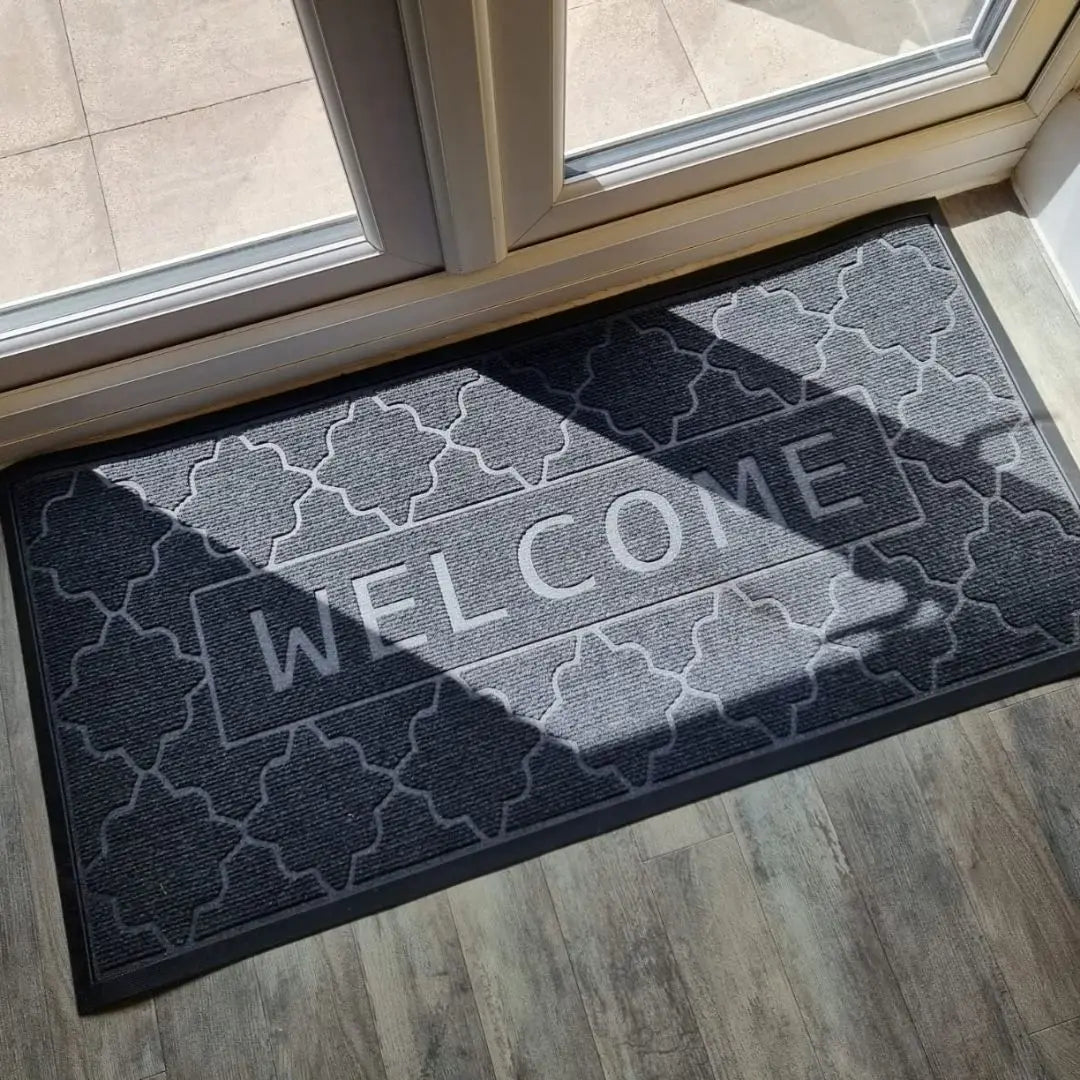 Brevio Welcome Outdoor Door Mat - Heavy Duty Waterproof Non-Slip Entrance Mat for All-Weather Use