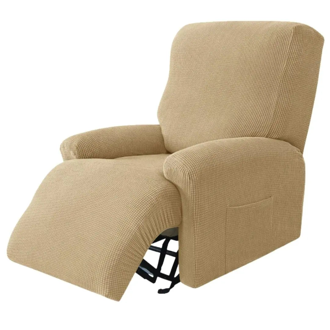 Cabri Knitted Recliner Chair Covers - Stretch Jacquard Slipcovers for 1-4 Seater Recliners