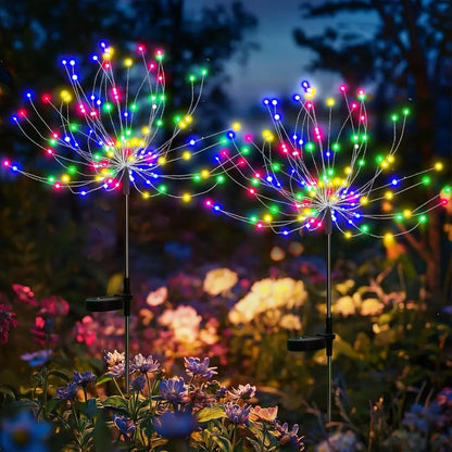 Lumora Starburst Solar Lights - Decorative Waterproof LED Garden Firework Lamps