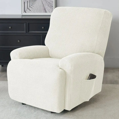Cabri Knitted Recliner Chair Covers - Stretch Jacquard Slipcovers for 1-4 Seater Recliners