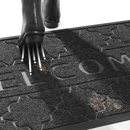 Brevio Welcome Outdoor Door Mat - Heavy Duty Waterproof Non-Slip Entrance Mat for All-Weather Use