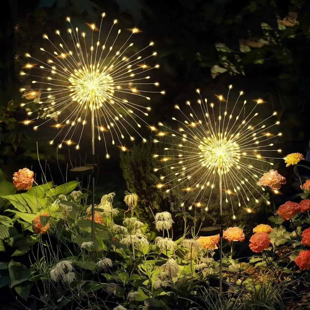 Lumora Starburst Solar Lights - Decorative Waterproof LED Garden Firework Lamps