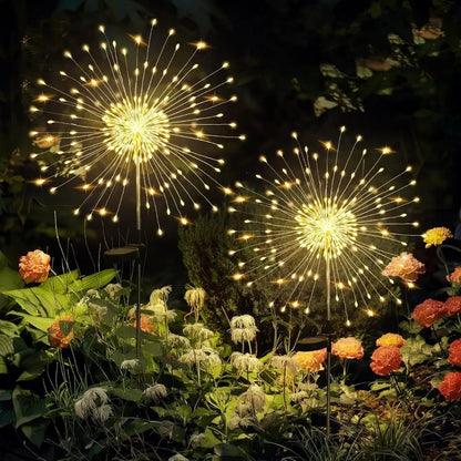 Lumora Starburst Solar Lights - Decorative Waterproof LED Garden Firework Lamps