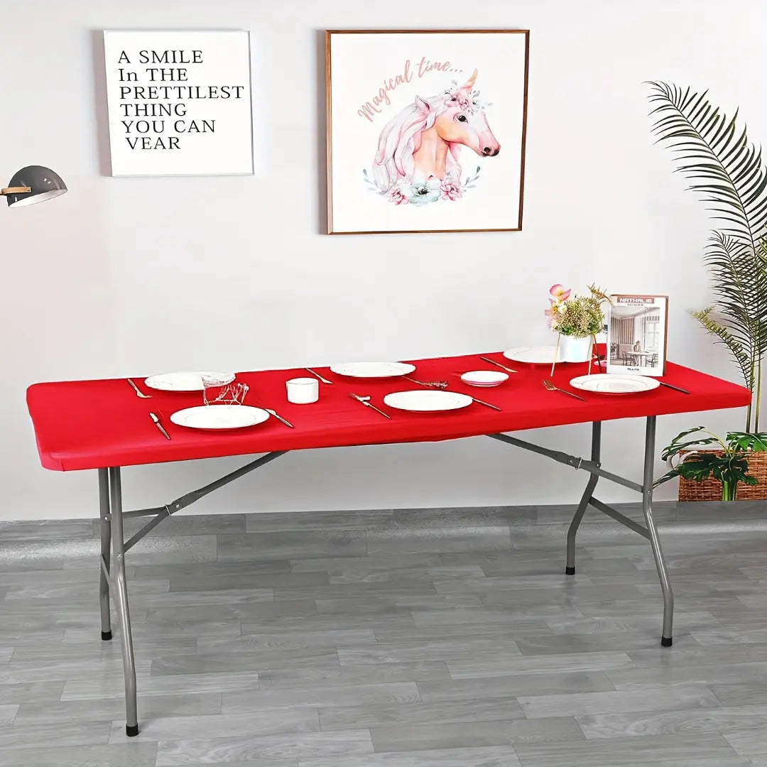 Elastic Tablecloth Cover - Washable Indoor and Outdoor Table Cover