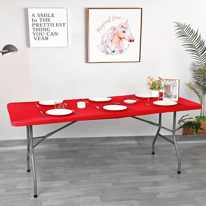 Elastic Tablecloth Cover - Washable Indoor and Outdoor Table Cover