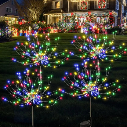 Lumora Starburst Solar Lights - Decorative Waterproof LED Garden Firework Lamps