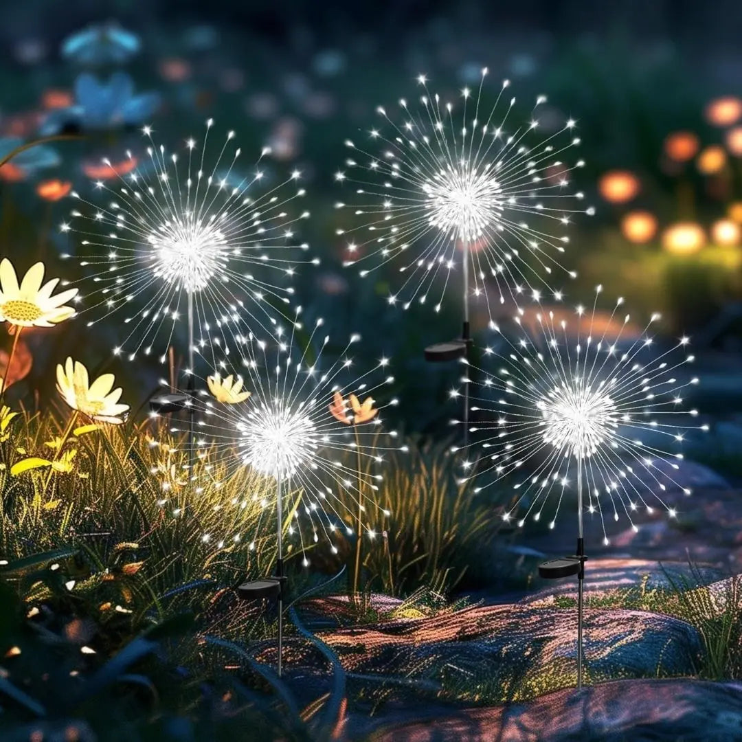 Lumora Starburst Solar Lights - Decorative Waterproof LED Garden Firework Lamps