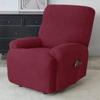 Cabri Knitted Recliner Chair Covers - Stretch Jacquard Slipcovers for 1-4 Seater Recliners