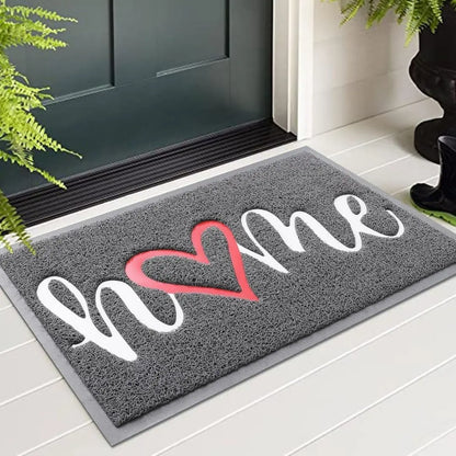 Threshold Atelier Script Door Mat - Low-Profile Non-Slip PVC and Rubber Entrance Mat