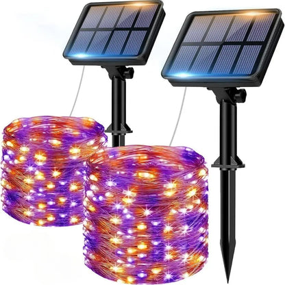 HalloweenGlow Solar String Lights - Fairy Lights for Outdoor Decorations
