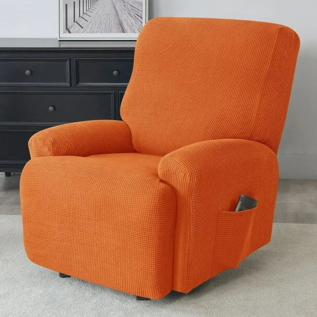 Cabri Knitted Recliner Chair Covers - Stretch Jacquard Slipcovers for 1-4 Seater Recliners