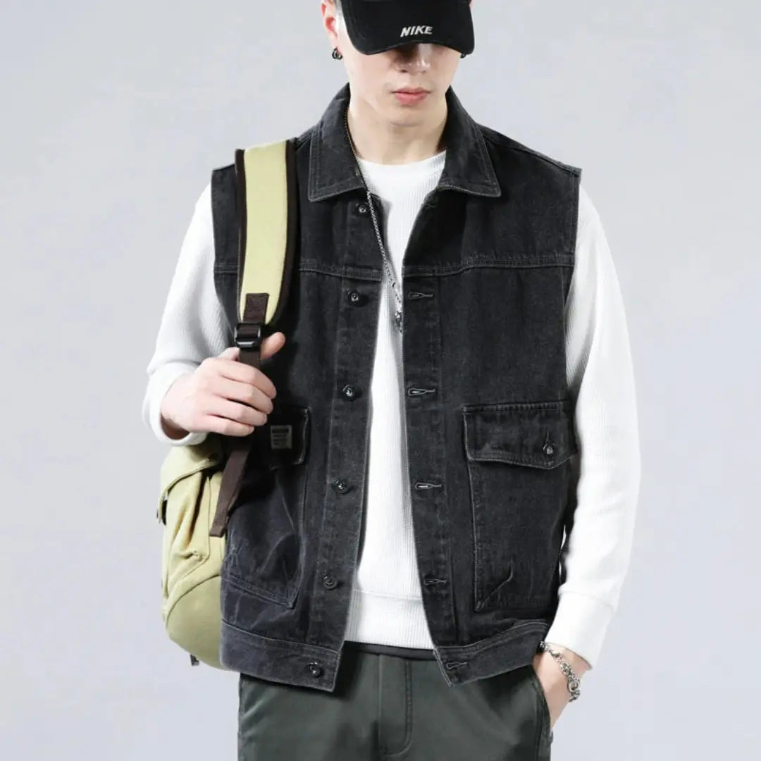 Sentry Washed Denim Vest