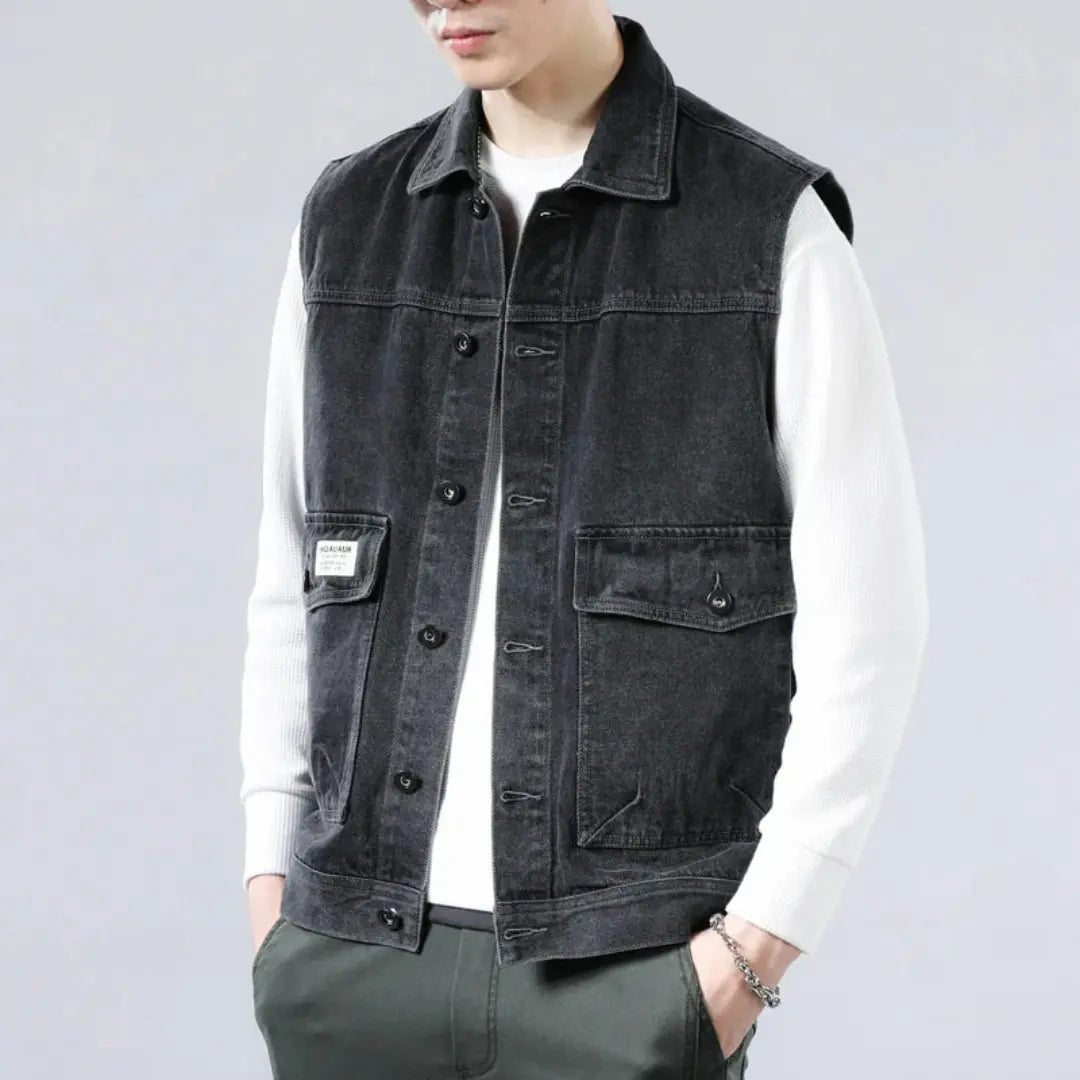 Sentry Washed Denim Vest