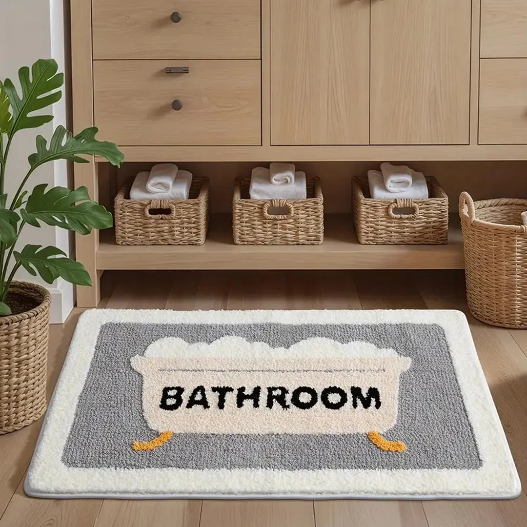 Plush Comfort Bathroom Mat - Ultra Soft, Quick-Dry, and Non-Slip