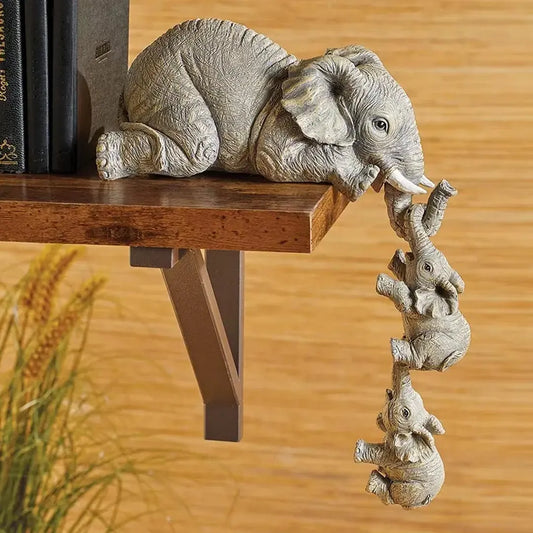 3 Pcs/Set Resin Adorable Elephant Hanging Decor