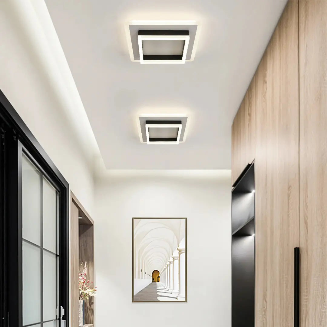 Modern Recessed Ceiling Lighting - Square LED Flush Mount Lamp