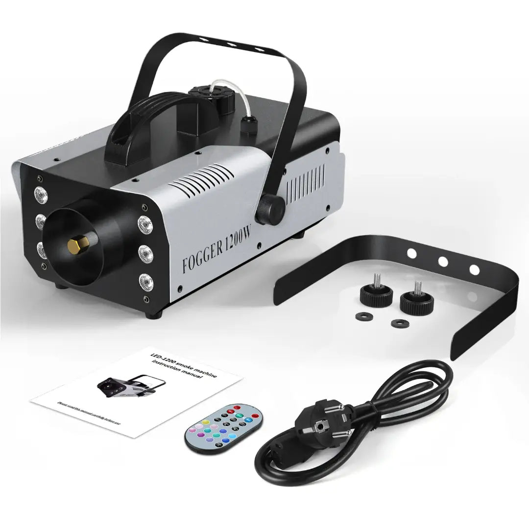 1200W Fog Machine with RGB LED Lights and Remote Control for Halloween