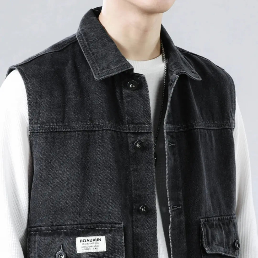 Sentry Washed Denim Vest