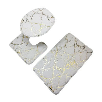 3Pcs Toilet Carpet Set – Quick Dry Bathroom Rugs