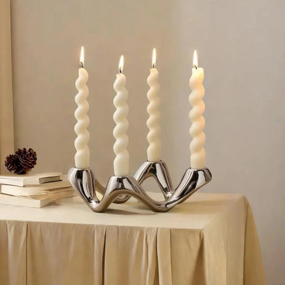 Ceramic Wave Shaped Candle Holder