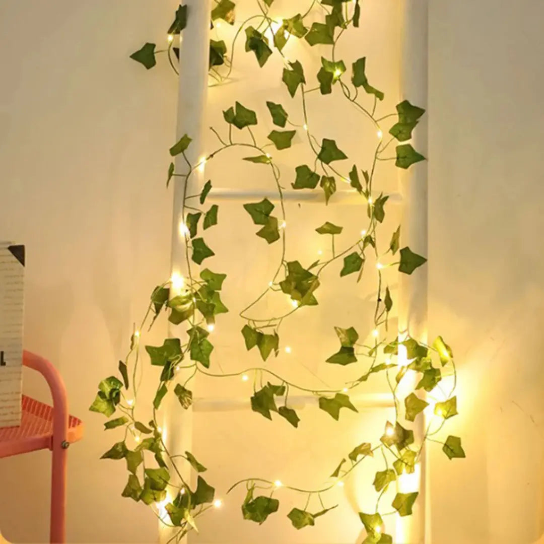 Artificial Leaf Fairy Lights with Copper Wire Lights