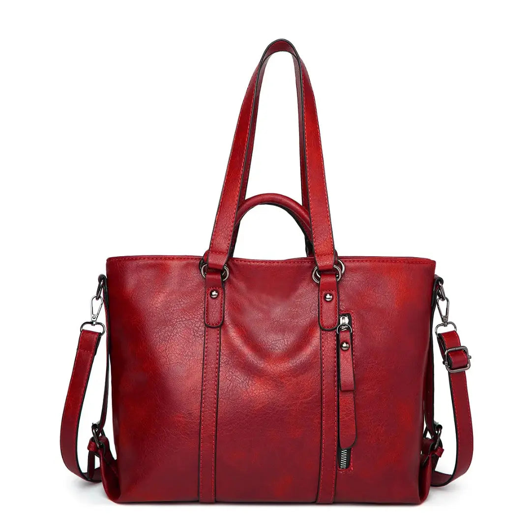 Valora – Soft Leather Work Tote Bag Large Capacity Shoulder Handbag for Women