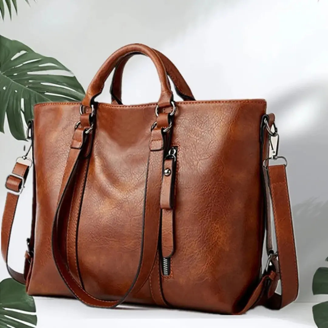 Valora – Soft Leather Work Tote Bag Large Capacity Shoulder Handbag for Women