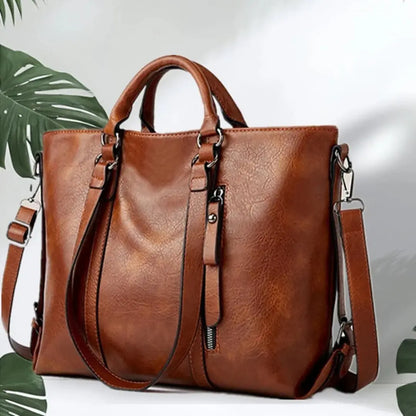 Valora – Soft Leather Work Tote Bag Large Capacity Shoulder Handbag for Women