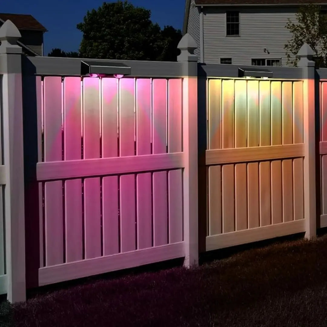 FenceGlow Pro Solar Wall Lights - Waterproof Fence Lighting